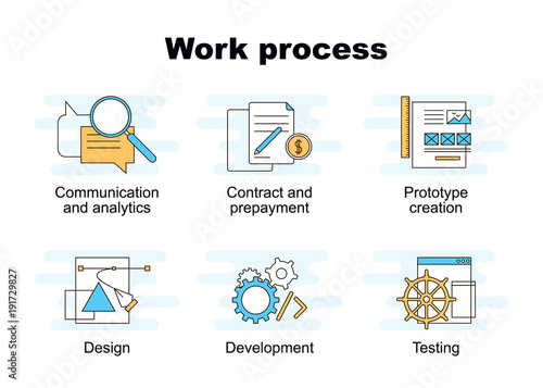 Vector set of work process