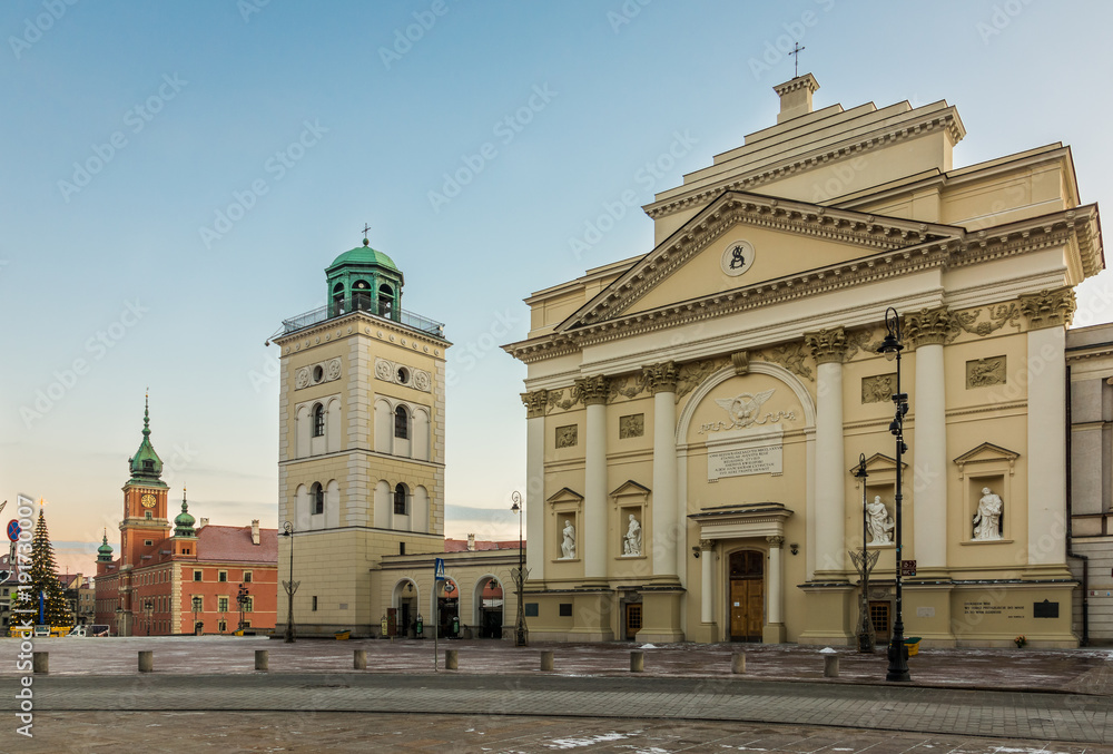 Saint Anne church on the castle square in Warsaw, Poland