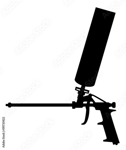 Foam gun. The tool for repair and installation of plastic windows vector eps 10