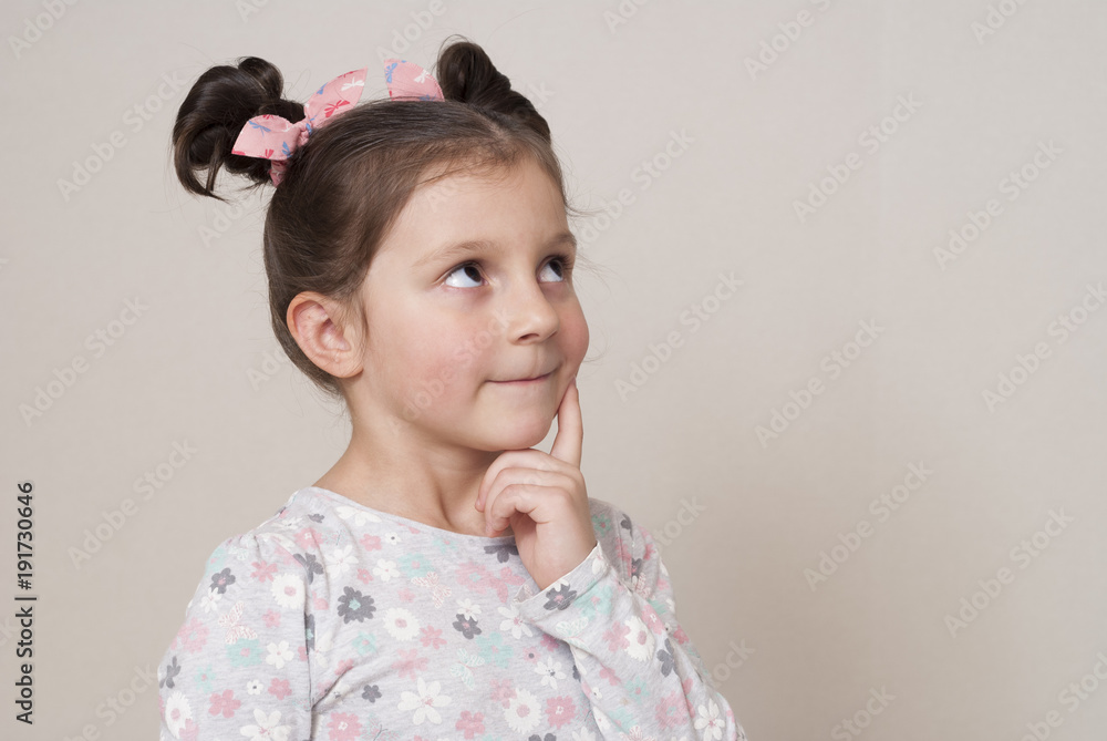 portrait of a charming little girl portrait of a charming little girl
