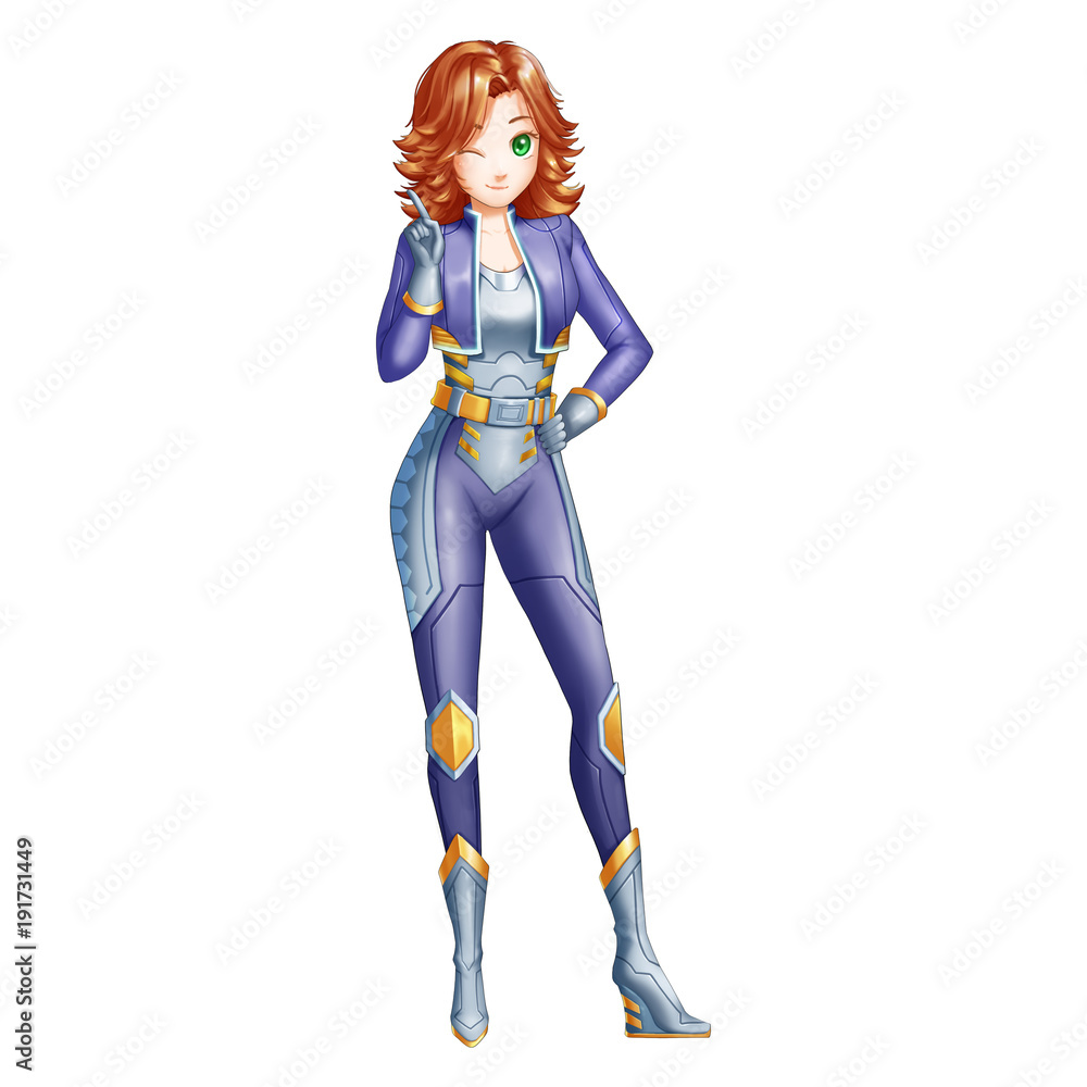 Scifi Girl with Anime and Cartoon Style. She is a captain of a battleship. Video Game's Digital CG Artwork, Concept Illustration, Realistic Cartoon Style Character Design
Scifi Girl with Anime and Cartoon Style. She is a captain of a battleship. Video Game's Digital CG Artwork, Concept Illustration, Realistic Cartoon Style Character Design