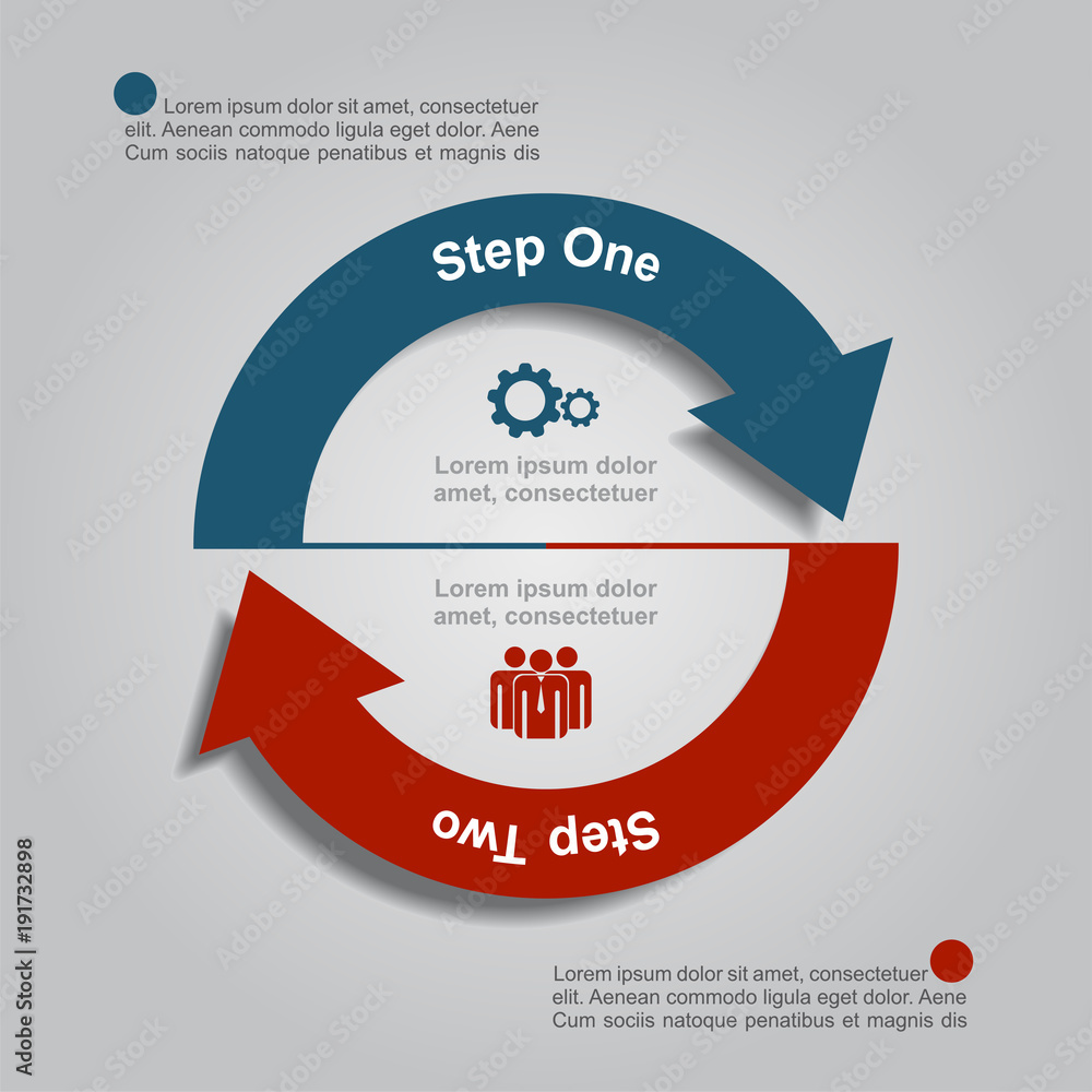 Fototapeta premium Infographic template. Vector illustration. Used for workflow layout, diagram, business step options, banner, web design.