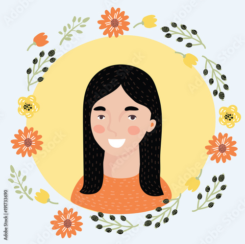 Woman avatar - club style
