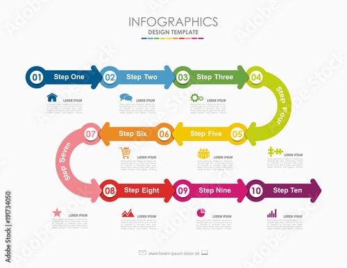 Infographic template. Vector illustration. Used for workflow layout, diagram, business step options, banner, web design.