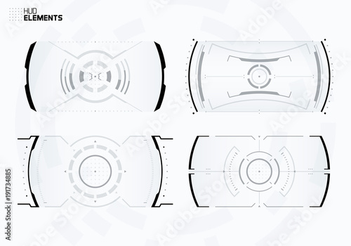 Sci-Fi Concept HUD Interface Screen. Virtual Reality View Display. Hologram Technology