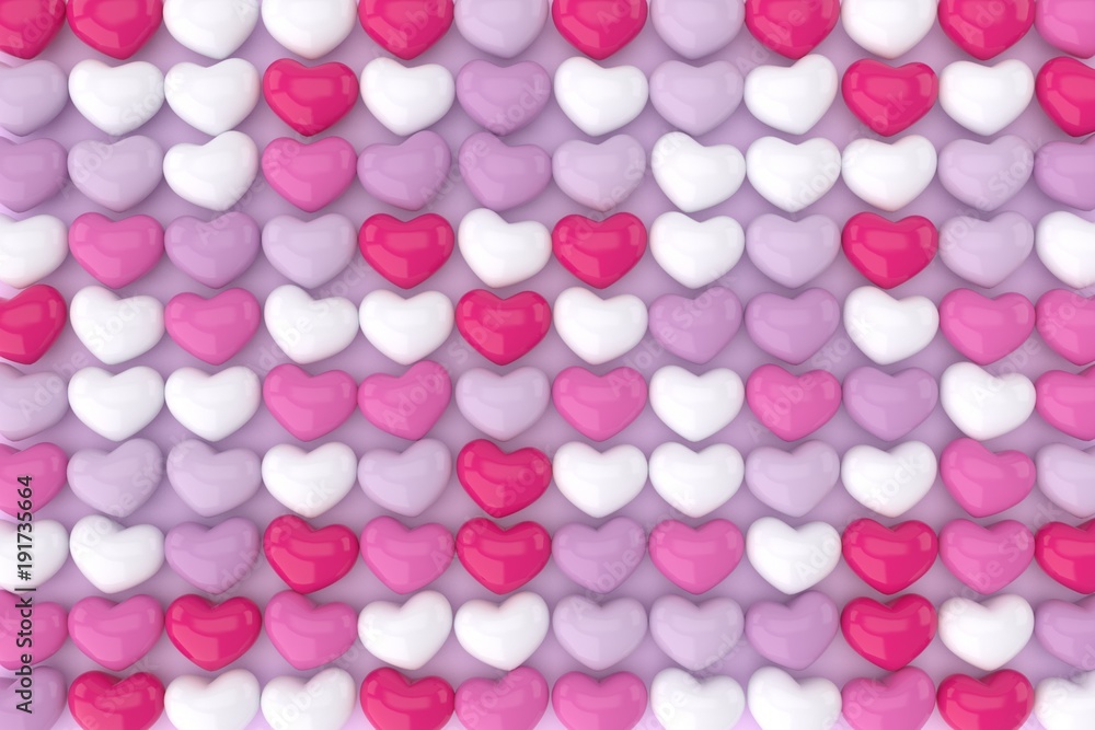 Hearts background. 3D rendering. Hearts background. 3D rendering.