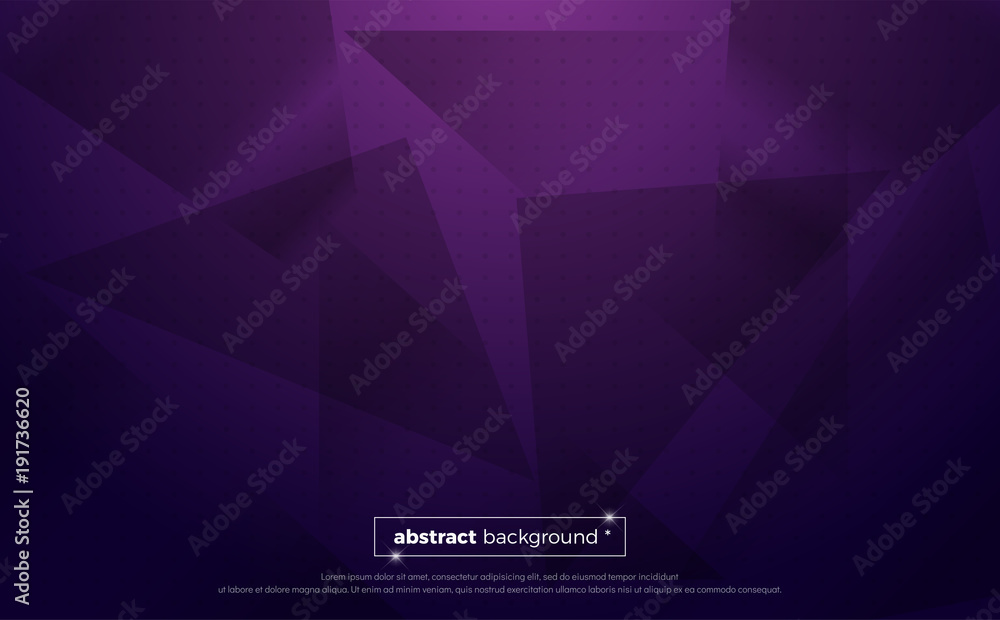 purple polygonal abstract background. geometric illustration with gradient. background texture design for poster, banner, card and template. Vector illustration - obrazy, fototapety, plakaty 