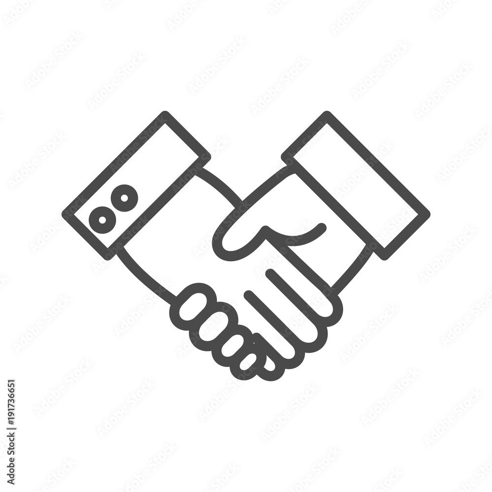 Handshake Line Icon Handshake Line Icon