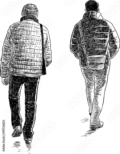 Sketch of the casual urban pedestrians