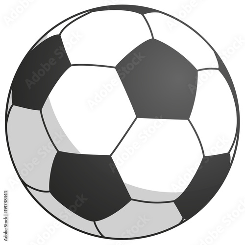 black-white football - simply vector illustration