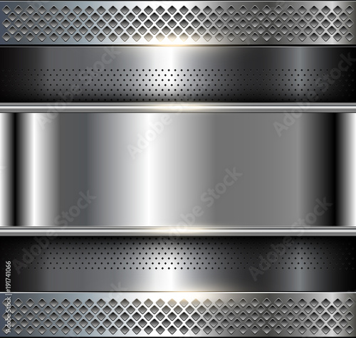 Metallic background polished steel texture