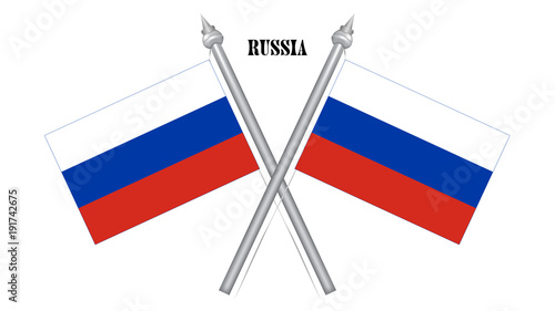 Flag of Russia. Cross Russian flag
