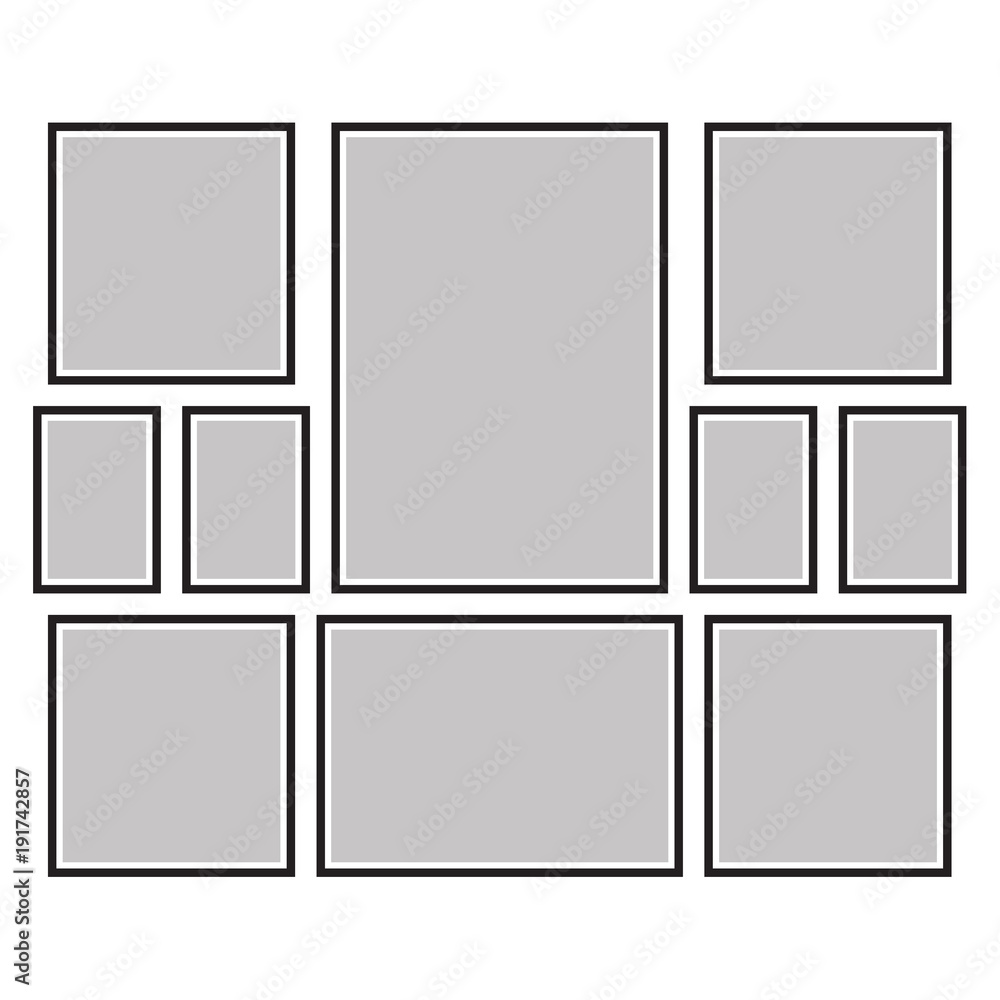 Vector frame for photos, pictures, photo collage, photo puzzle Vector frame for photos, pictures, photo collage, photo puzzle