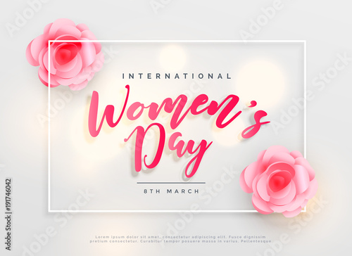 lovely happy women's day international celebration background