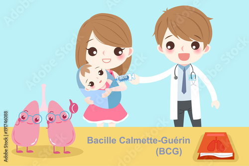 baby with bacille calmette guerin