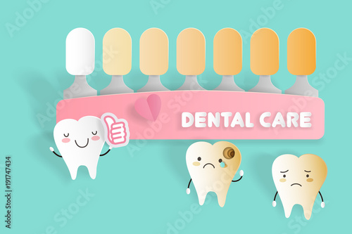 tooth with dental care concept