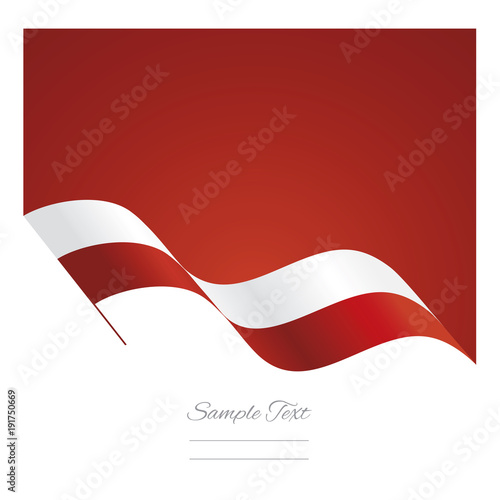 Poland abstract wave flag ribbon vector background