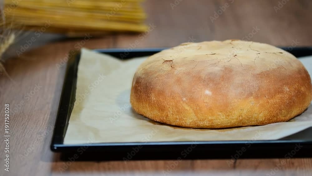 Homemade freshly baked bread from the oven Homemade freshly baked bread from the oven