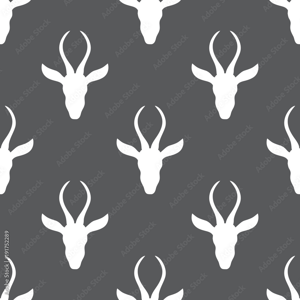 Gazelle hand drawn vector doodle animal illustration, Seamless