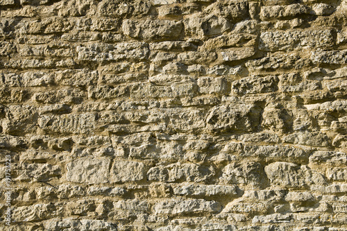 New cotswold stone building wall