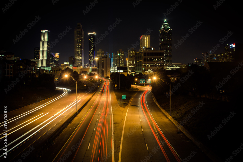 The Atlanta Skyline as seen from the Jackson street bridge