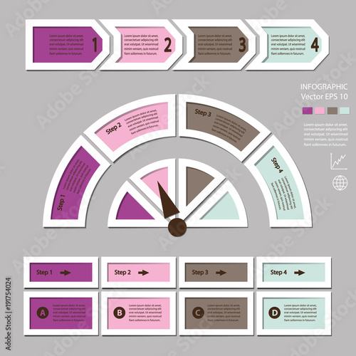 Infographics. Process chart module. Template for cycling diagram, graph, presentation and round chart.