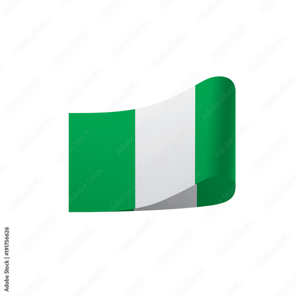 Nigeria flag, vector illustration Nigeria flag, vector illustration