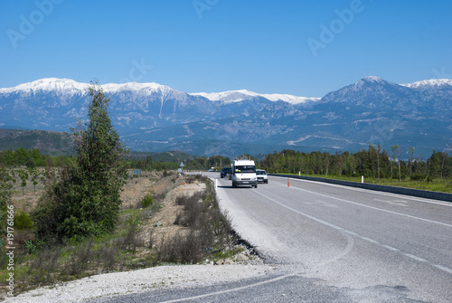 Mountain road in Turkey.