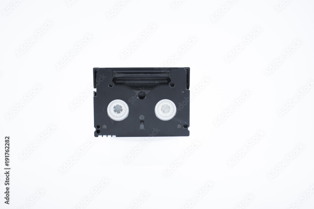 Old video cassette tape on white background. Old video cassette tape on white background.
