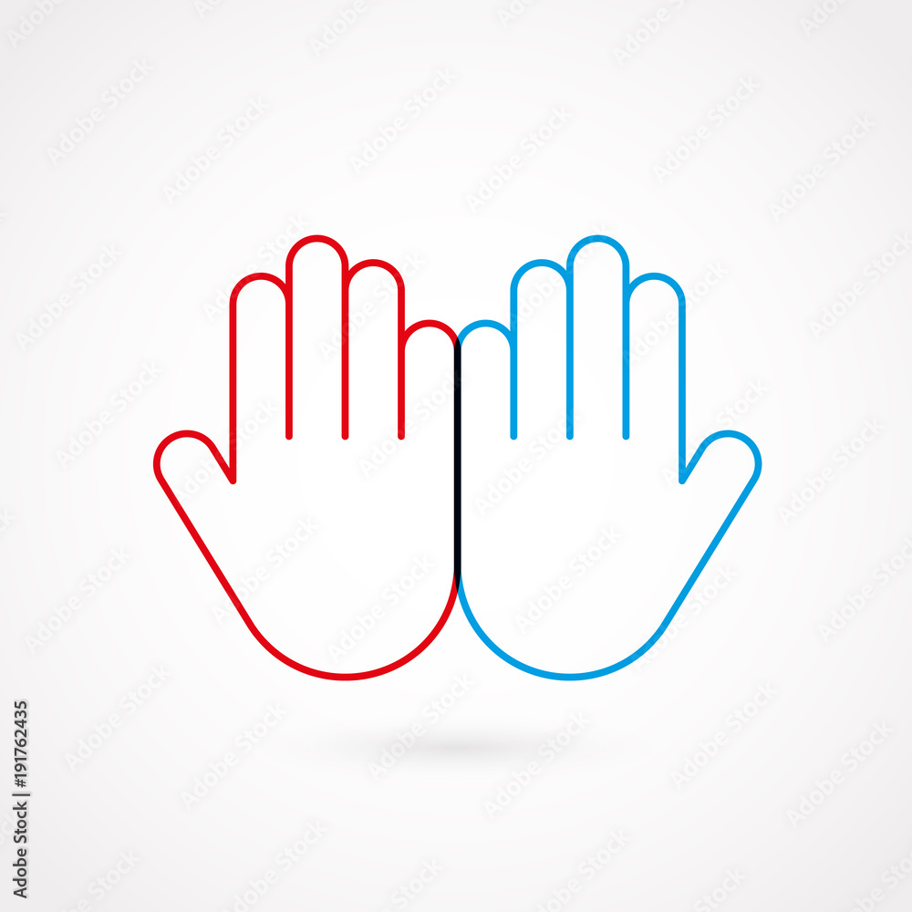 Obraz premium Hands symbol illustration
