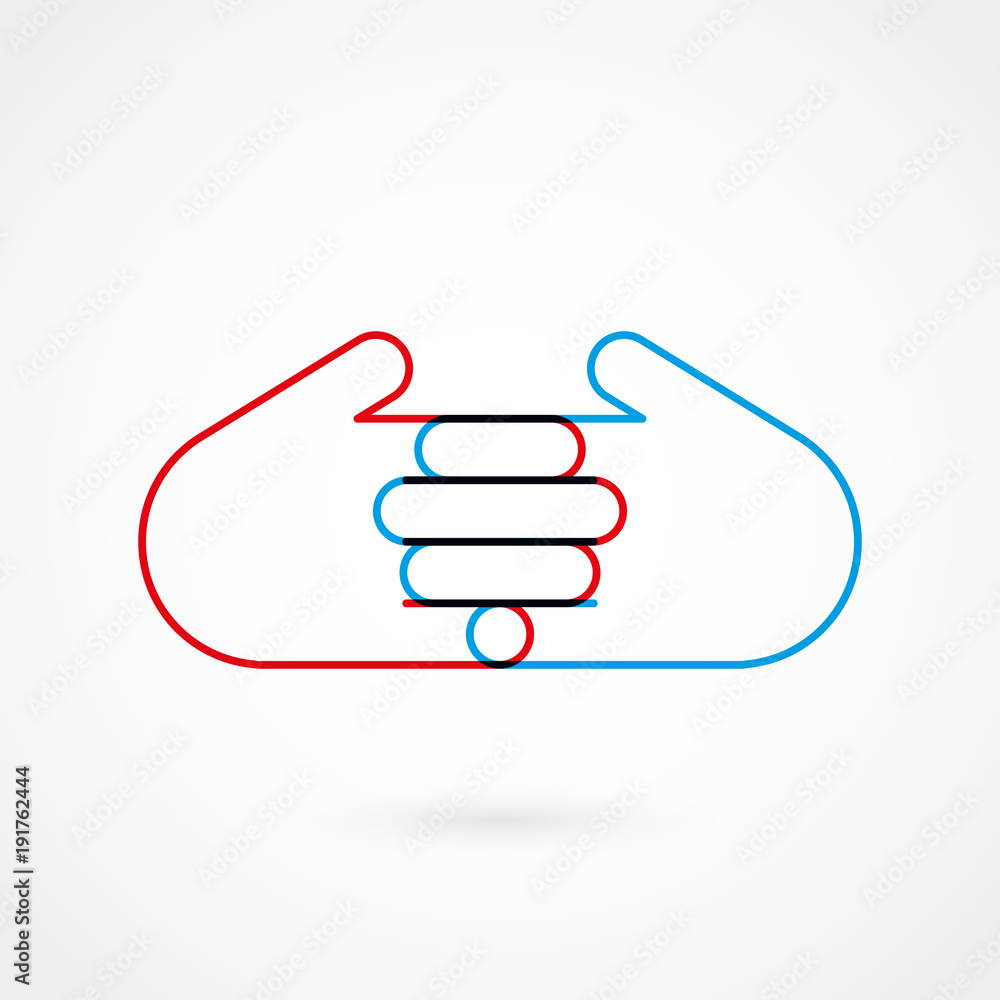 Hands symbol illustration Hands symbol illustration