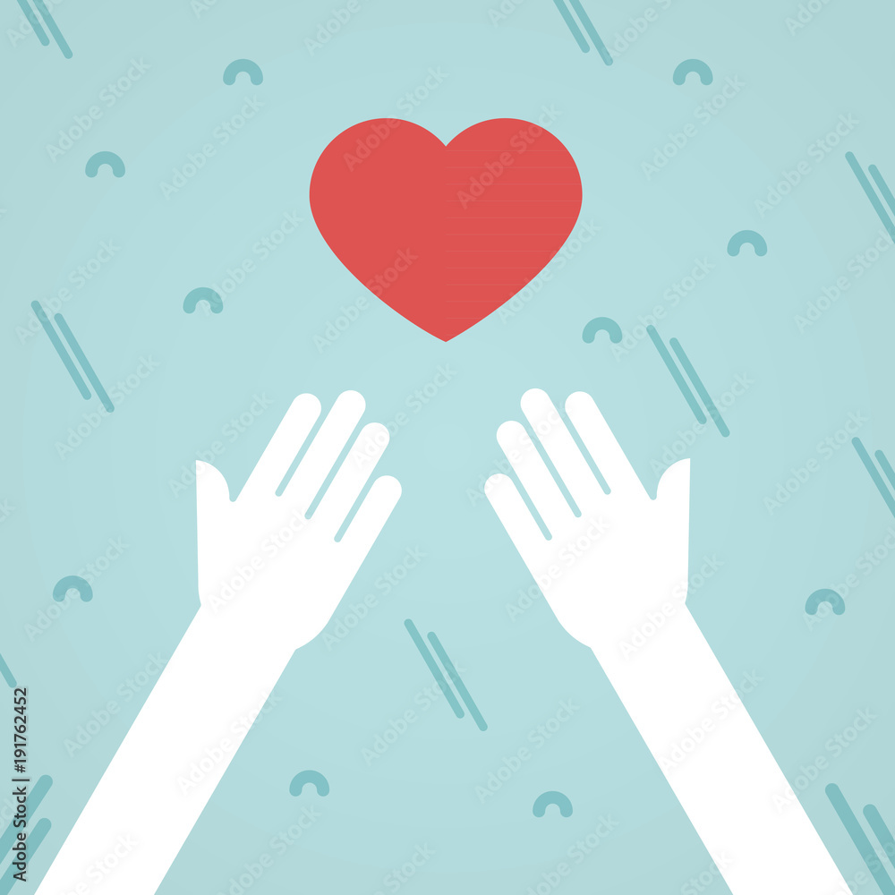 Human love. Flat design, vector illustration Human love. Flat design, vector illustration