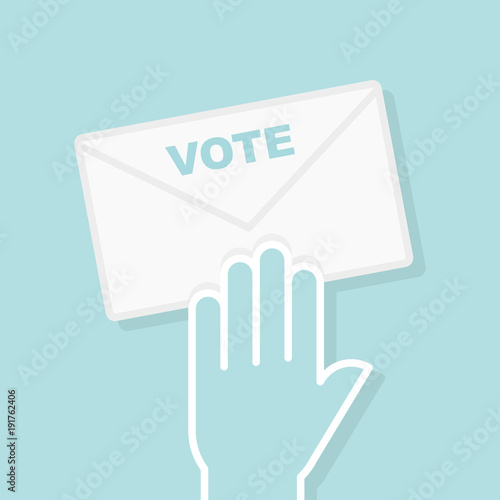 Voting and democracy concept. Flat design, vector illustration
