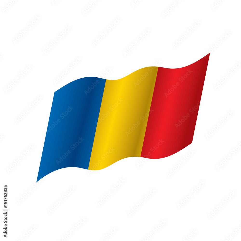 Fototapeta premium Chad flag, vector illustration