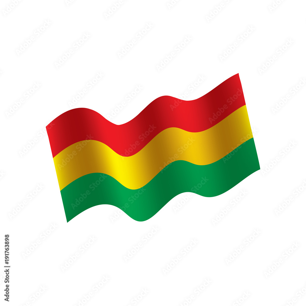 Fototapeta premium Bolivia flag, vector illustration