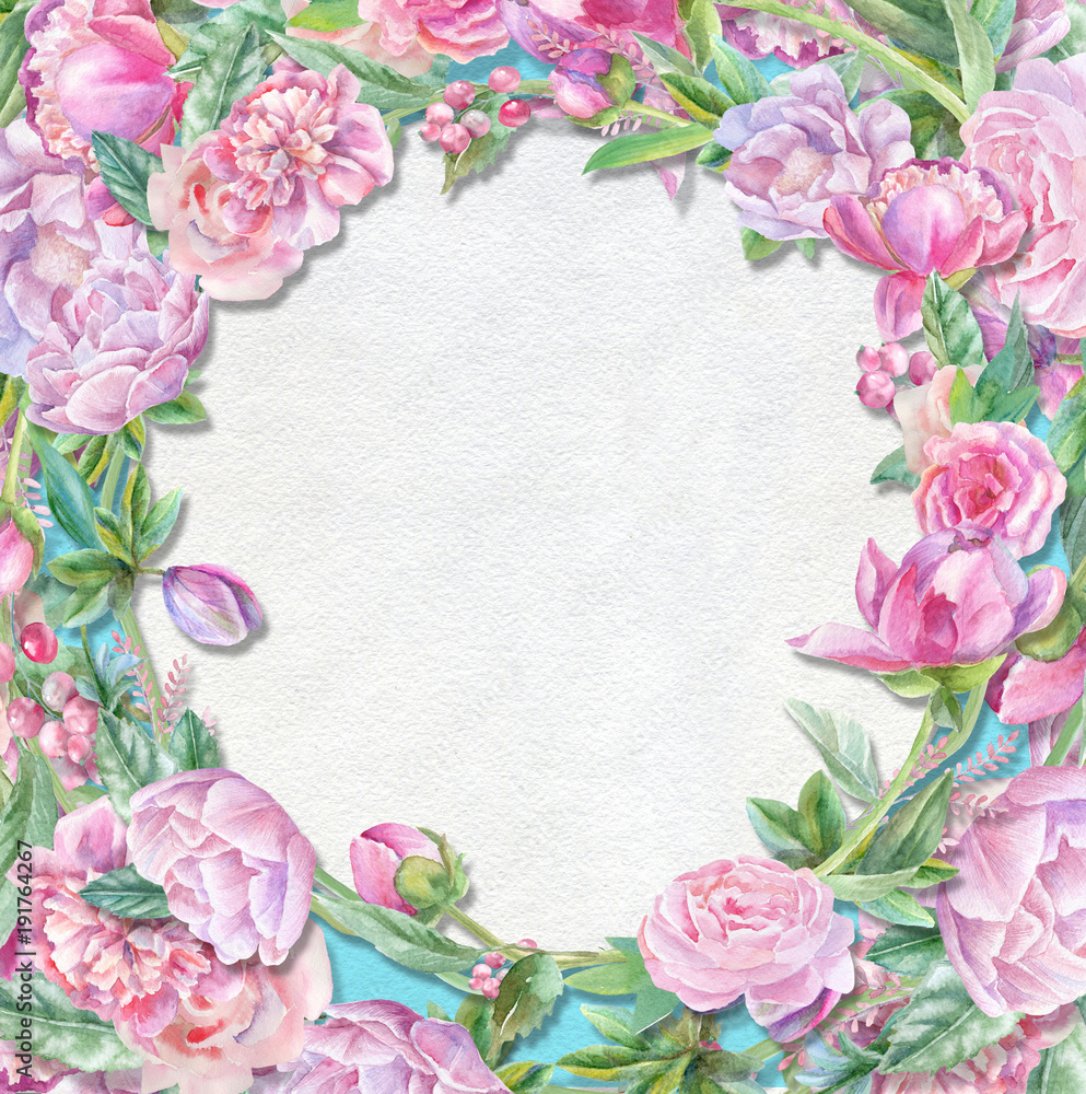 Background with peonies