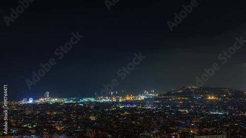 Wallpaper Mural BARCELONA, CATALONIA - JULY 26th 2017: Timelapse of city centre from above rooftop architecture Torontodigital.ca