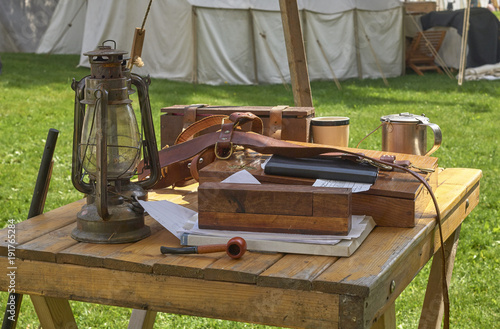 civil war encampment and camplife photo