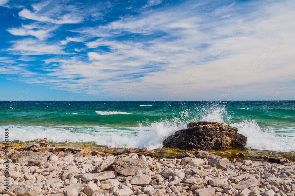 Lake Huron in Bruce Peninsula National Park, Ontario, Canada Lake Huron in Bruce Peninsula National Park, Ontario, Canada