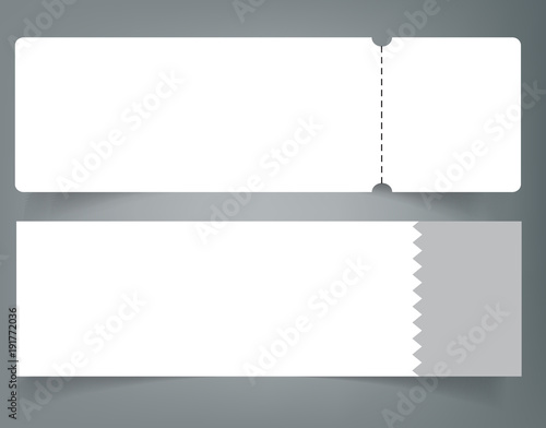 Blank event concert ticket mockup template. Concert, party or festival ticket design template