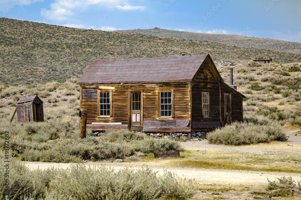 Abandoned buildings from the California gold rush