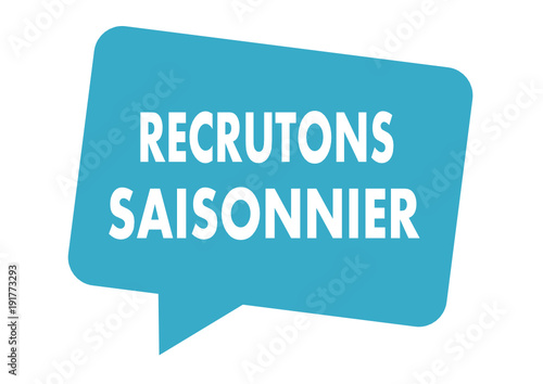 recrutons saisonnier