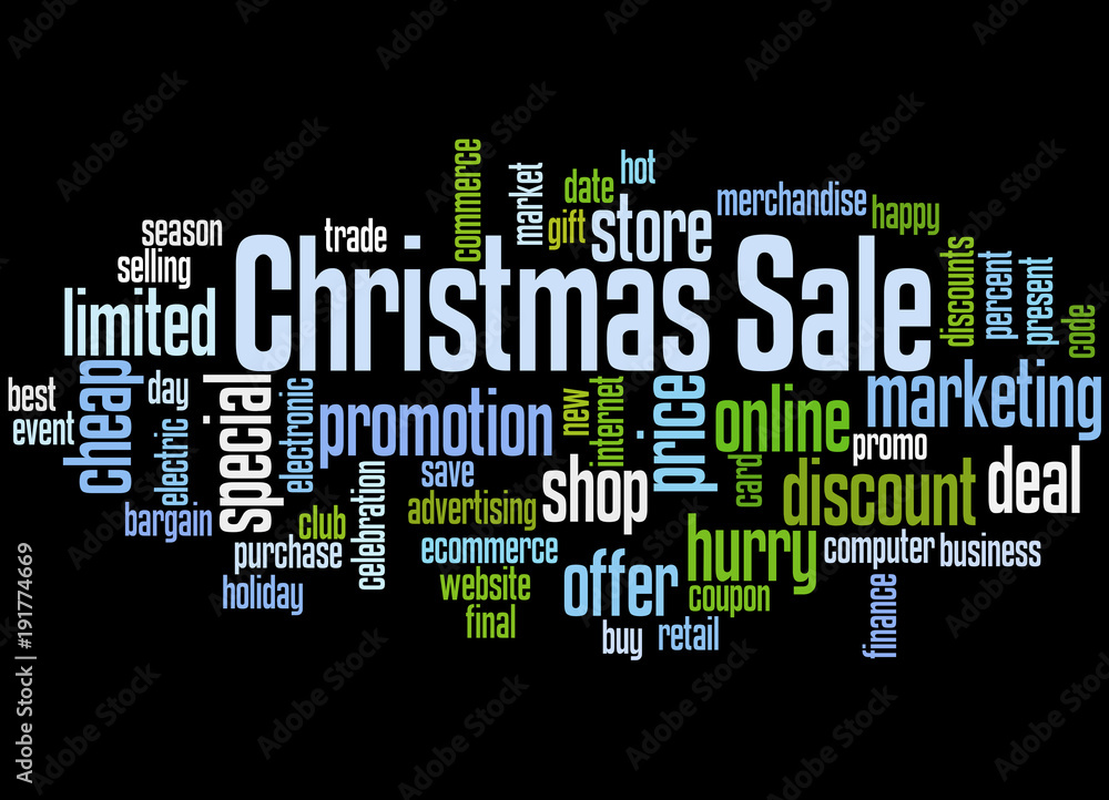 Christmas Sale word cloud concept 3 Christmas Sale word cloud concept 3