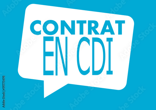 contrat en cdi,dans bulle