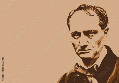 Baudelaire - écrivain - portrait - poète - personnage célèbre - littérature - personnage - livre - poésie photo