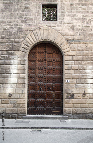Wallpaper Mural Large wooden door in old limestone wall Torontodigital.ca
