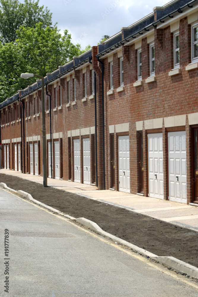 Terraced housing property development nearing completion Terraced housing property development nearing completion