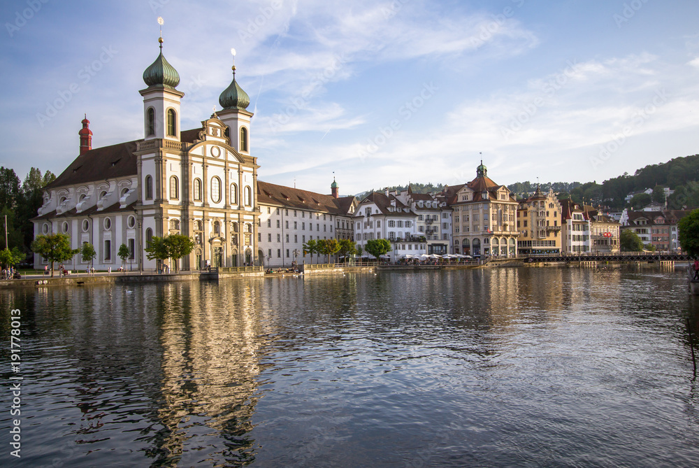 Fototapeta premium Kościół Jezuitów, Lucerna, Szwajcaria