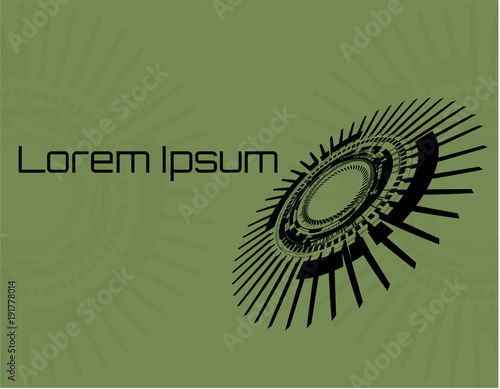 logo of mechanics, workshop, mechanism, detail, picture for applications, advertising