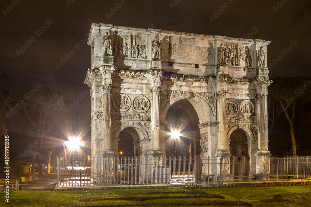 Arch of Constantine near colosseum in Rome